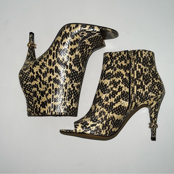 Coach Leather Peep Toe Helled Ankle Boots - New In Box - Size 8.5 - Reemoly - Picture 8 of 16